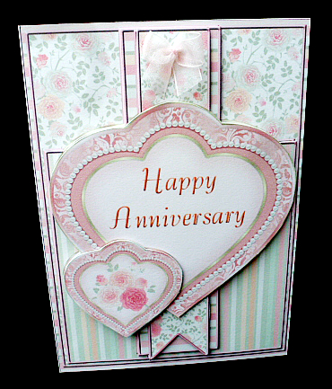 Heart Frame Sketch - Pink Shabby Chic Roses 2 by Diane  Hitchcox