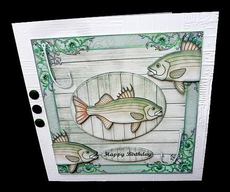 Male Card Gone Fishing by Diane  Hitchcox
