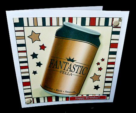 Fantastic Fella Beer Can Quick Card & 3D Decoupage by Diane  Hitchcox