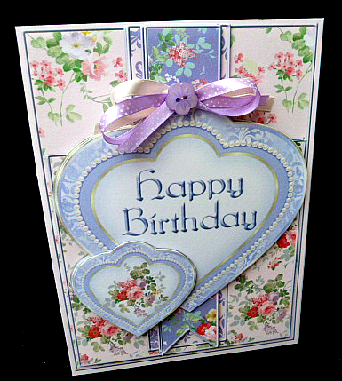Heart Frame Sketch - Lilac Shabby Chic Roses 1 by Diane  Hitchcox