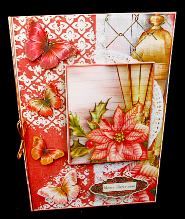 Cardtopper with Matching Envelope Poinsettia 639 by Diane  Hitchcox