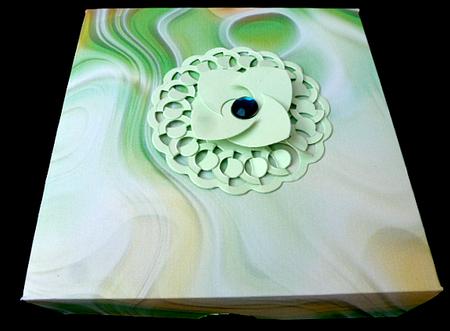 Green Swirl Backing Paper by Diane  Hitchcox