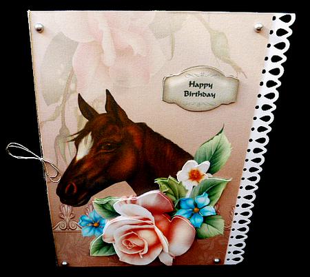 Roses and Horse by Diane  Hitchcox
