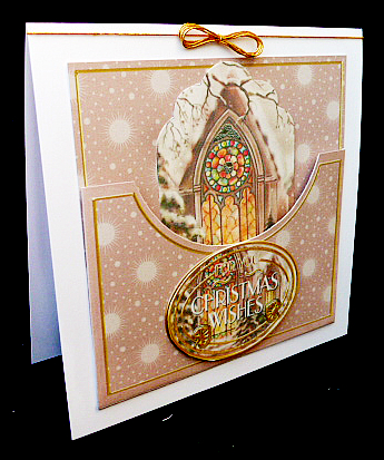 Church Window Christmas Wishes 7in Tag Card Front Mini Kit by Diane  Hitchcox