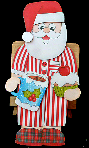 3D on the Shelf Card Kit - Christmas Beddy Ready Santa Pj's by Diane  Hitchcox