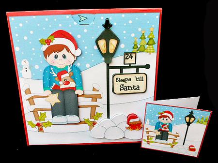 3D Christmas Jumper Boy Sleeps Till Santa Countdown Card by Diane  Hitchcox