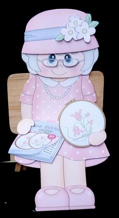 3D on the Shelf Card Kit - Gossip Galz - Cross Stitch Kath by Diane  Hitchcox