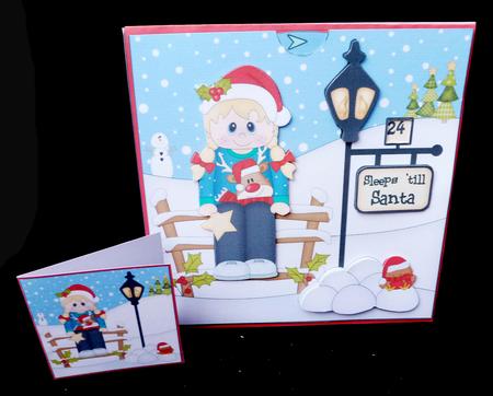 3D Christmas Jumper Girl Sleeps Till Santa Countdown Card by Diane  Hitchcox