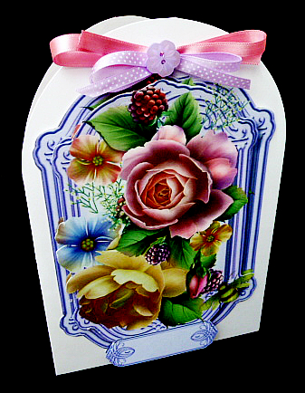 Lovely Lilac Ornat Plaque and Roses  by Diane  Hitchcox