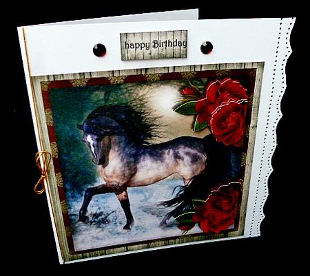 Horse & Roses by Diane  Hitchcox