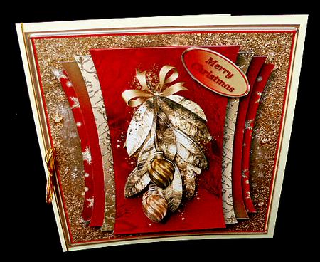 Golden Christmas - Curved Layers Card Mini Kit by Diane  Hitchcox