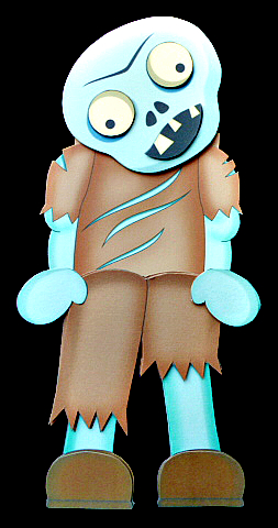 3D on the Shelf Card Kit - Little Halloween Zombie Scream by Diane  Hitchcox