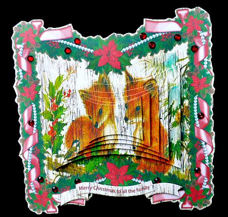 Shaped Card Christmas Swag 674 by Diane  Hitchcox
