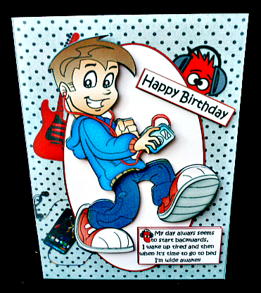 Teen Boy Starts His Day Backwards by Diane  Hitchcox