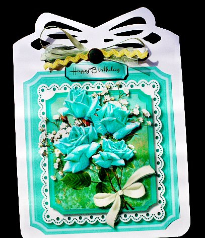 Lovely Green Shaped Card 3 by Diane  Hitchcox