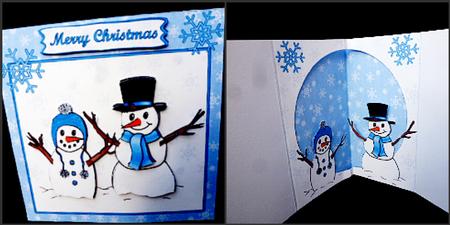 Pop Up Snowmen Decoupage Mini Kit by Diane  Hitchcox