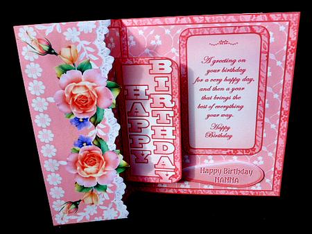 Embroidered Border - Pink Roses by Diane  Hitchcox