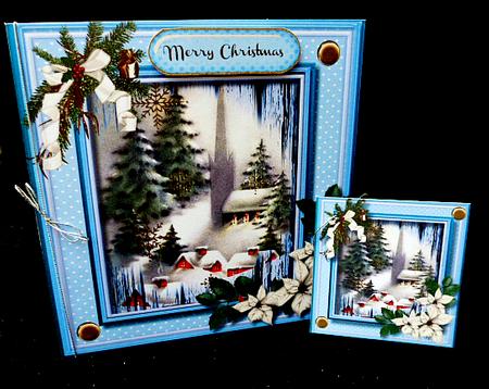 Lovely Village in the Snow  by Diane  Hitchcox