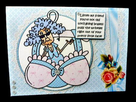 Stella About Going Braless Quick Card by Diane  Hitchcox