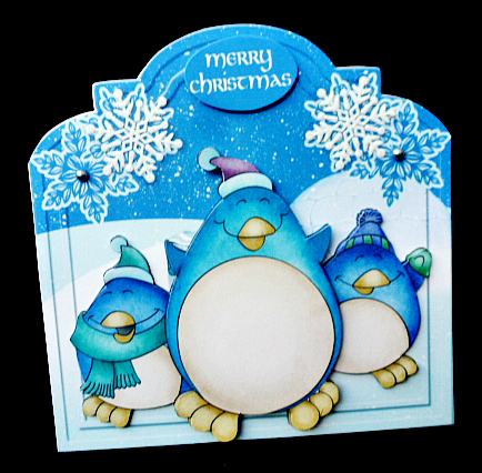 Let It Snow Christmas Penguin Mini Kit with Box by Diane  Hitchcox