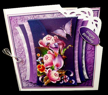 Fantasy Flowers - Curved Layers Card Mini Kit by Diane  Hitchcox