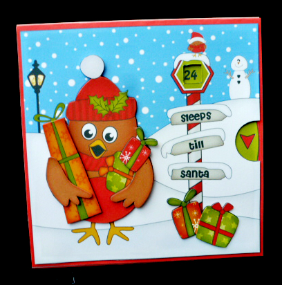 3D Xmas Cute Little Robin Sleeps Till Santa Animated Card by Diane  Hitchcox