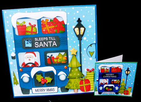 3D Christmas Santa Sleeps Till Santa Express Animated Card by Diane  Hitchcox