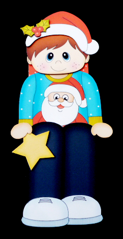 3D on the Shelf Card Kit - Little Christmas Jumper Boy by Diane  Hitchcox