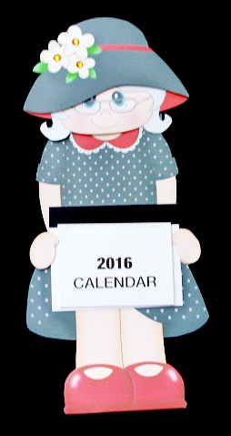 3D on the Shelf Everlasting Calendar Kit - Old Lady Rhona by Diane  Hitchcox