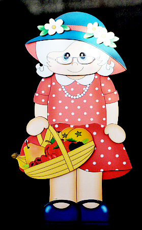 3D on the Shelf Card Kit - Gossip Galz - Fruity Fran by Diane  Hitchcox