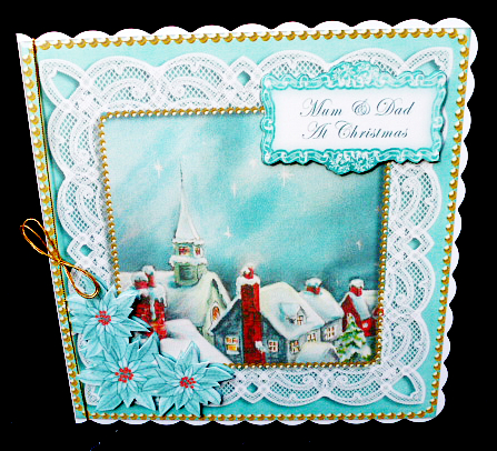 Rooftops Mum & Dad 8in Sentiment Step by Step by Diane  Hitchcox