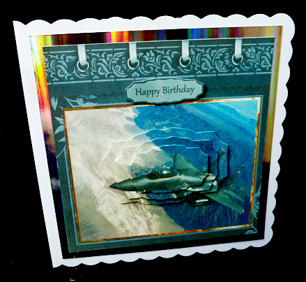 Fighter Plane Card with Pyramid Layers by Diane  Hitchcox