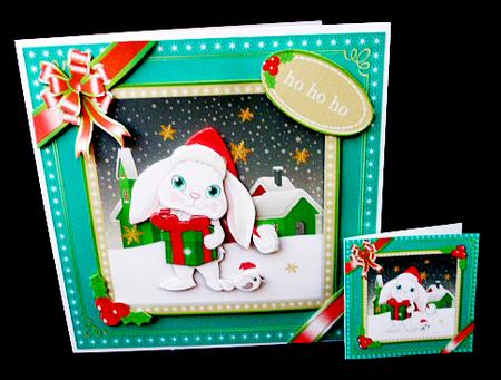 Santa Bunny & Pretty Birdi by Diane  Hitchcox