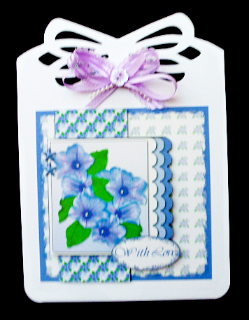 Three Scallop Layers - Purple Petunias by Diane  Hitchcox