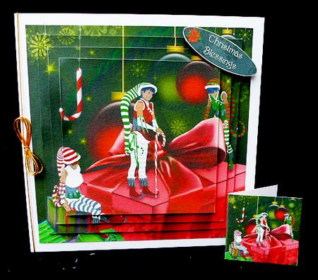Yule Tide Magic - Santas Helpers Gift Wrapping 3 +insert+ta by Diane  Hitchcox