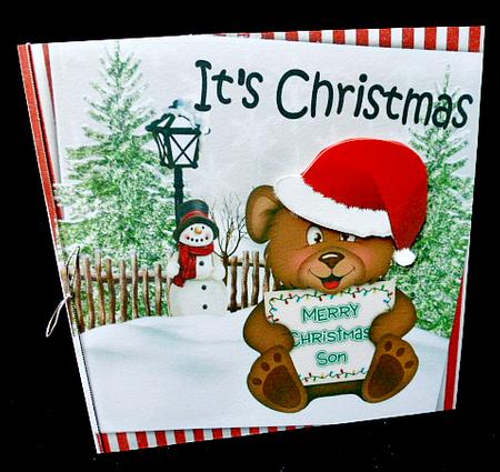 Lovely Santa Teddy for Son! It's Christmas 8x8 by Diane  Hitchcox