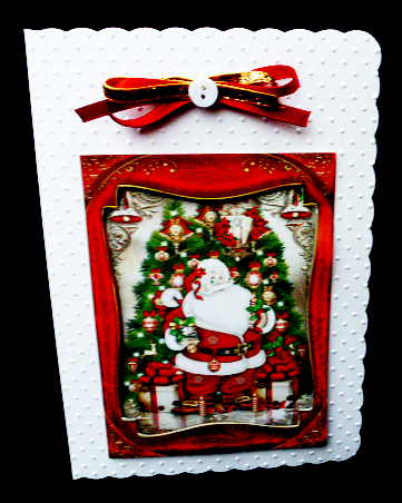 Christmas Festive Santa Claus with Gifts by Diane  Hitchcox
