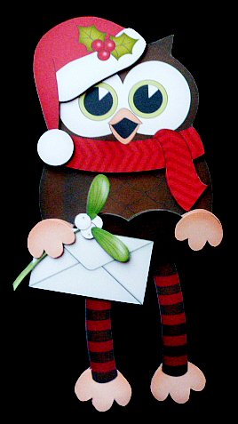 3D on the Shelf Card Kit - Christmas Little Hoot Owl by Diane  Hitchcox