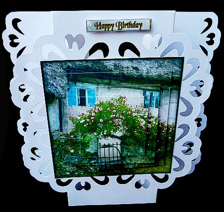 Country Cottage Watercolour Pyramid Topper by Diane  Hitchcox