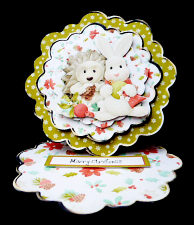 Christmas Creatures 2 in 1 Scalloped Easel Card Kit by Diane  Hitchcox