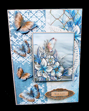 Cardtopper with Matching Envelope Ice Christmas 702 by Diane  Hitchcox