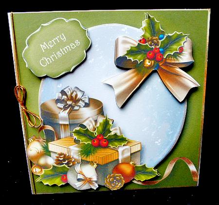 Golden Christmas Presents Snow Globe by Diane  Hitchcox