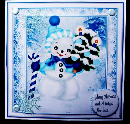 Cute Blue Snowman Mini Kit by Diane  Hitchcox