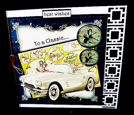 Male Card Classic Car by Diane  Hitchcox