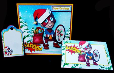 8x8 Super Boy Saves Christmas Mini Kit by Diane  Hitchcox