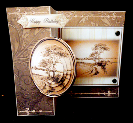 Masculine No Holes Fold Landscape Scene Mini Kit by Diane  Hitchcox