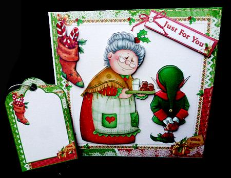 8x8 Mrs Claus and the Naughty Elf Mini Kit by Diane  Hitchcox