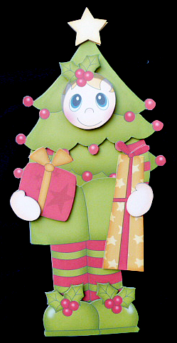 3D on the Shelf Card Kit - Little Christmas Tree Fancy Dress by Diane  Hitchcox