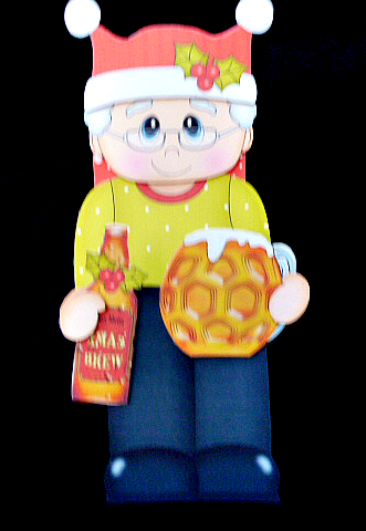 3D on the Shelf Card Kit - Christmas Old Man Beer Drinker by Diane  Hitchcox