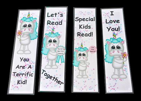 Unicorn Bookmark Book Mark Children Kids by Diane  Hitchcox
